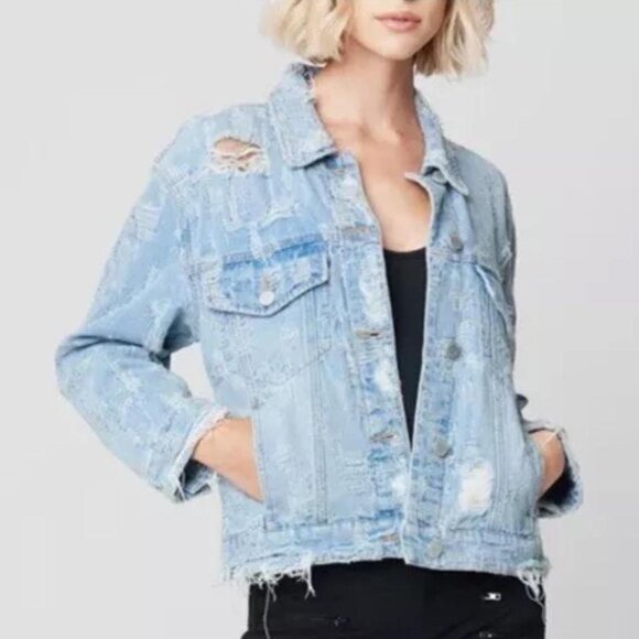 Blank NYC Ride with me distressed denim jacket